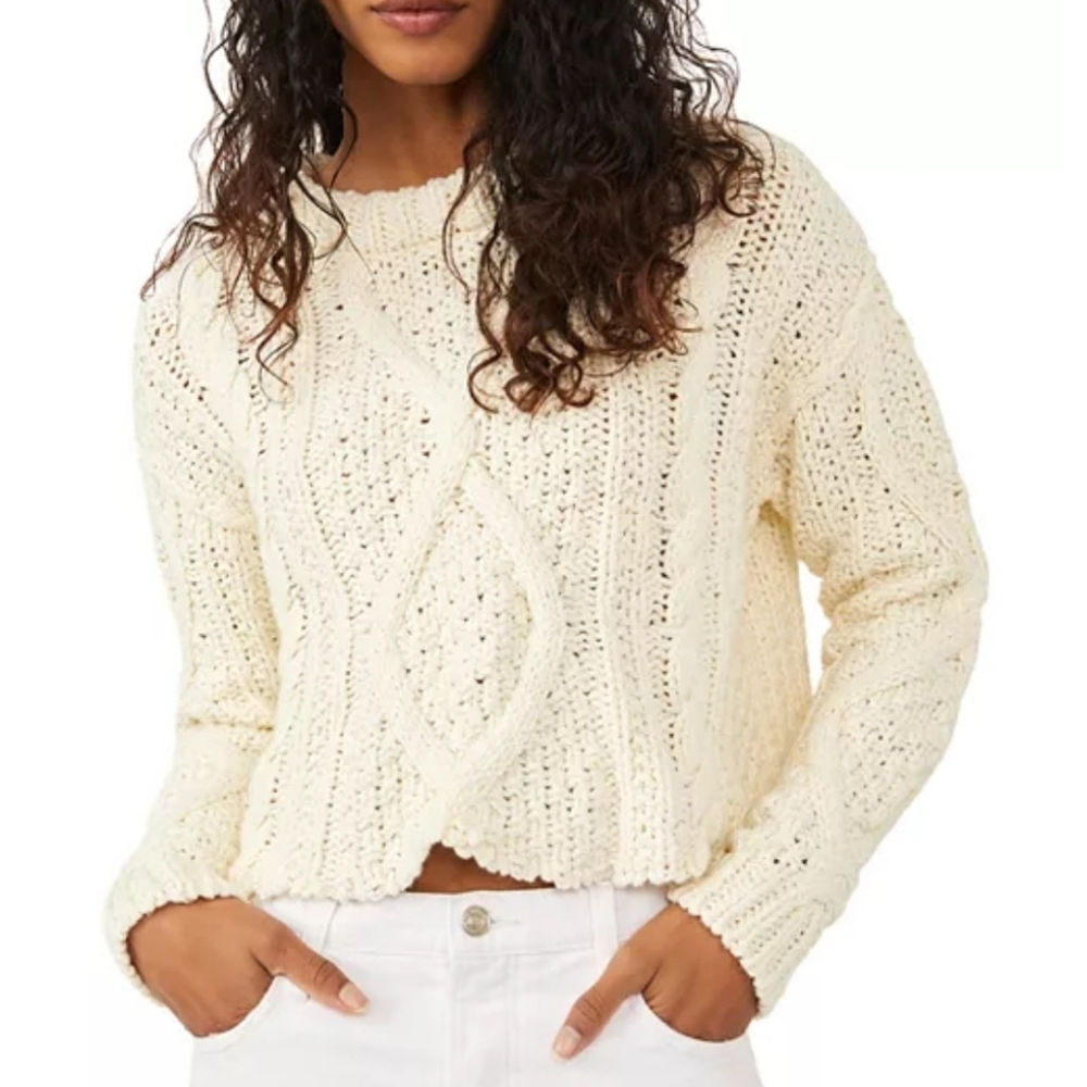 Free People Cutting Edge Cable Sweater